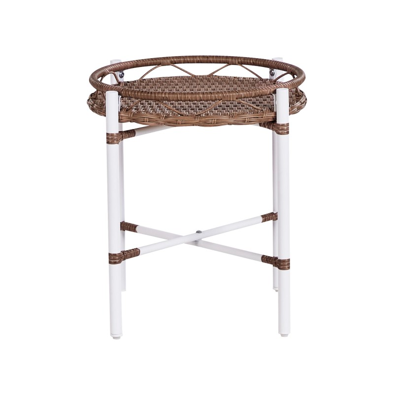 Zestaw mebli balkonowych z poduszkami LEVICO Metal Biały