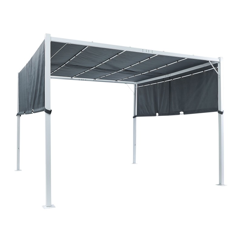 Pawilon ogrodowy LED PARGA Metal 310 cm 310 cm Szary