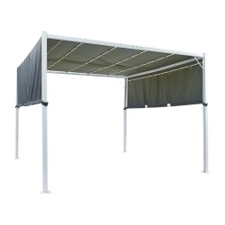 Pawilon ogrodowy LED PARGA Metal 310 cm 310 cm Szary