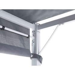 Pawilon ogrodowy LED PARGA Metal 310 cm 310 cm Szary