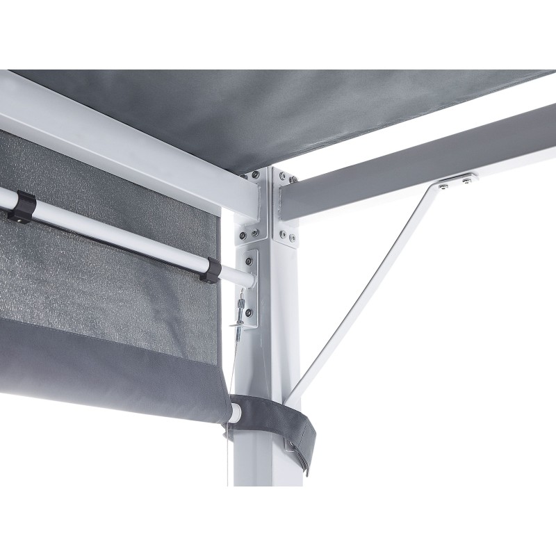 Pawilon ogrodowy LED PARGA Metal 310 cm 310 cm Szary