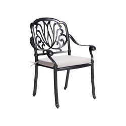 Zestaw ogrodowy dla 4 osób ANCONA z poduszkami Metal Czarny