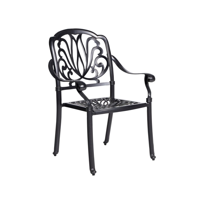 Zestaw ogrodowy dla 4 osób ANCONA z poduszkami Metal Czarny