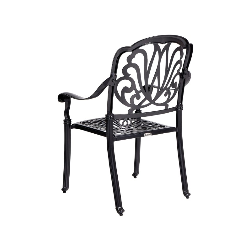 Zestaw ogrodowy dla 4 osób ANCONA z poduszkami Metal Czarny