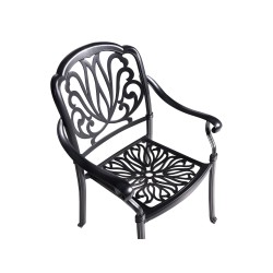 Zestaw ogrodowy dla 4 osób ANCONA z poduszkami Metal Czarny