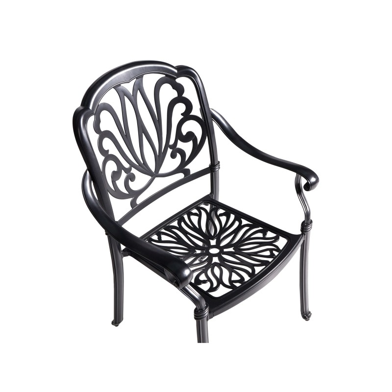 Zestaw ogrodowy dla 4 osób ANCONA z poduszkami Metal Czarny