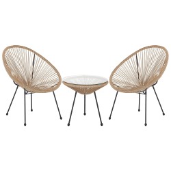 Zestaw mebli balkonowych ACAPULCO II Technorattan Naturalny