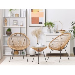 Zestaw mebli balkonowych ACAPULCO II Technorattan Naturalny