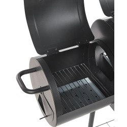 Grill węglowy SATAH Z wędzarnią Metal Czarny