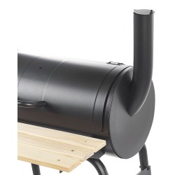 Grill węglowy SATAH Z wędzarnią Metal Czarny