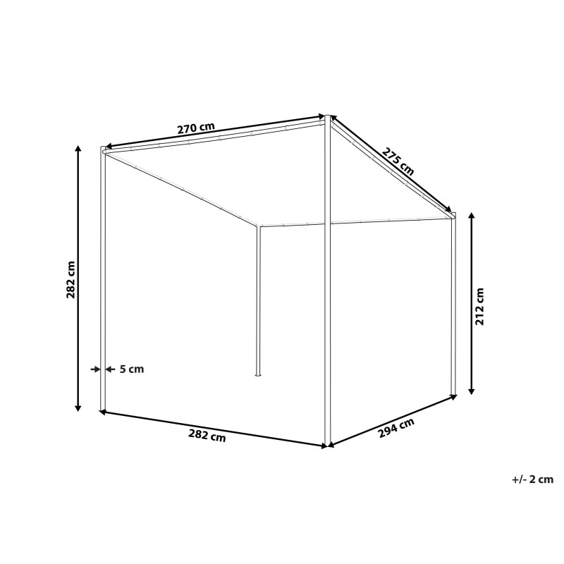 Pawilon ogrodowy VIMINO Metal 282 cm 294 cm Beżowy