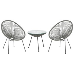 Zestaw mebli balkonowych ACAPULCO II Technorattan Ciemnoszary