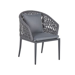 Zestaw ogrodowy dla 4 osób LIPARI z poduszkami Metal Szary