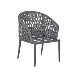 Zestaw ogrodowy dla 4 osób LIPARI z poduszkami Metal Szary