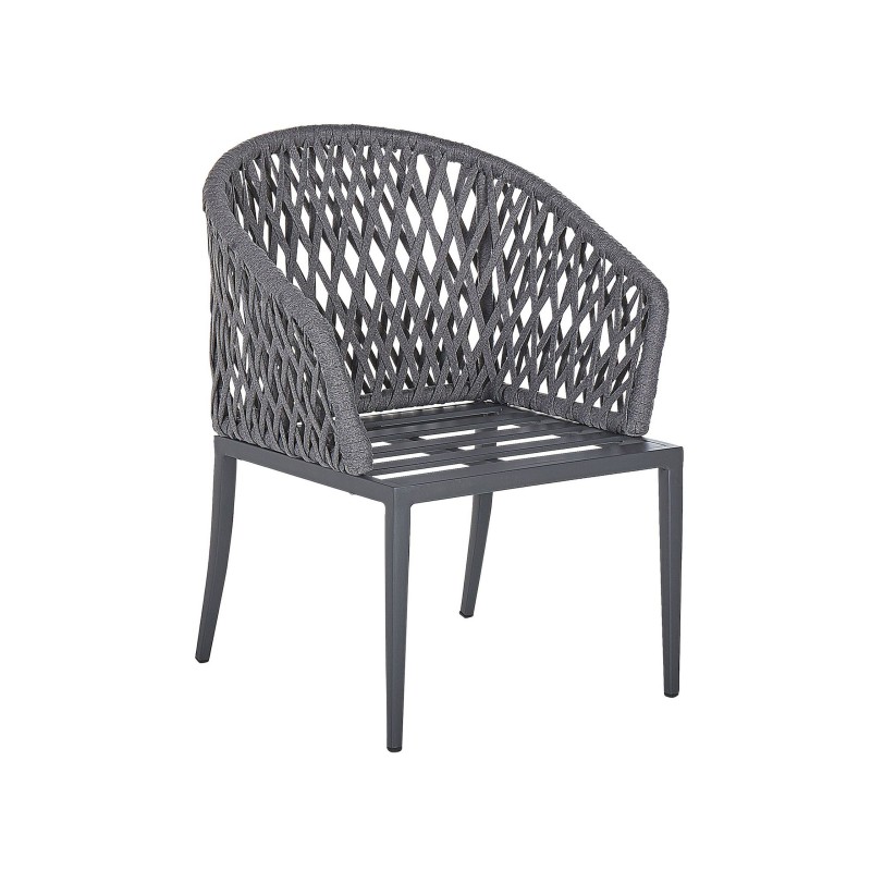 Zestaw ogrodowy dla 4 osób LIPARI z poduszkami Metal Szary