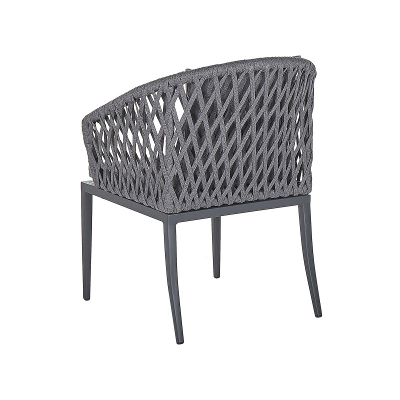 Zestaw ogrodowy dla 4 osób LIPARI z poduszkami Metal Szary