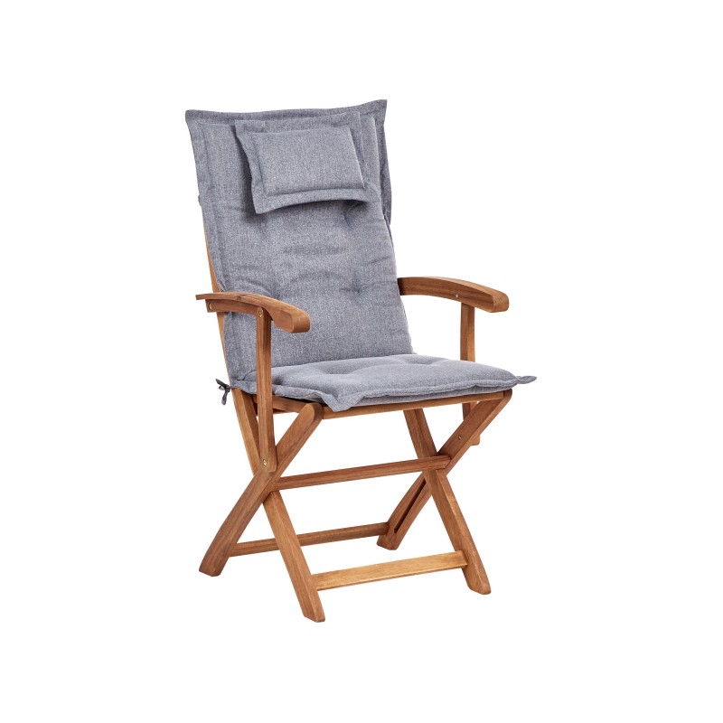 Zestaw ogrodowy dla 8 osób MAUI II z poduszkami Drewno akacjowe Szary