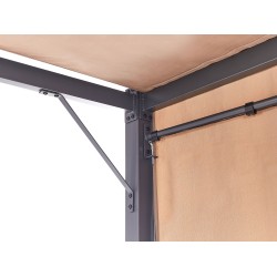 Pawilon ogrodowy LED PARGA Metal 310 cm 310 cm Brązowy