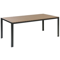 Zestaw ogrodowy z ławkami dla 6 osób NARDO Brązowy/ czarny