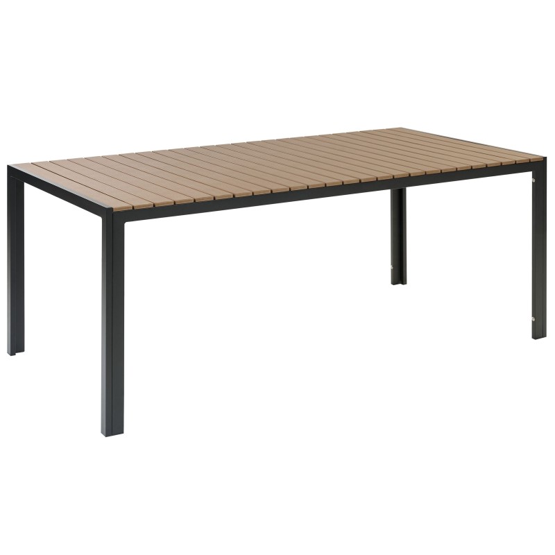 Zestaw ogrodowy z ławkami dla 6 osób NARDO Brązowy/ czarny