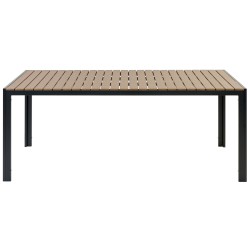 Zestaw ogrodowy z ławkami dla 6 osób NARDO Brązowy/ czarny