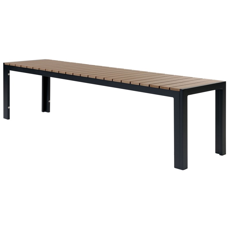 Zestaw ogrodowy z ławkami dla 6 osób NARDO Brązowy/ czarny