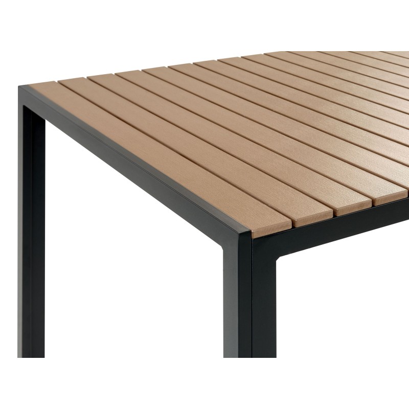 Zestaw ogrodowy z ławkami dla 6 osób NARDO Brązowy/ czarny