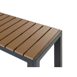 Zestaw ogrodowy z ławkami dla 6 osób NARDO Brązowy/ czarny