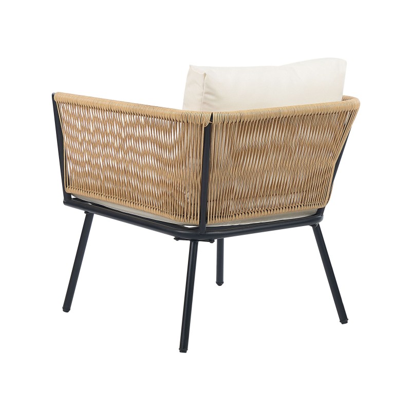 Zestaw mebli balkonowych z poduszkami GARGANO Technorattan Naturalny