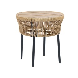 Zestaw mebli balkonowych z poduszkami GARGANO Technorattan Naturalny