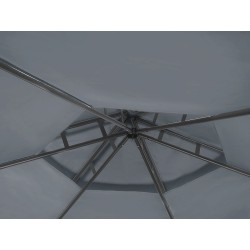 Pawilon ogrodowy PORTEL Metal 350 cm 350 cm Grafitowy