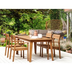 Zestaw ogrodowy dla 4 osób FORNELLI Drewno akacjowe Brązowy