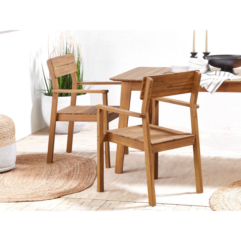 Zestaw ogrodowy dla 4 osób FORNELLI Drewno akacjowe Brązowy