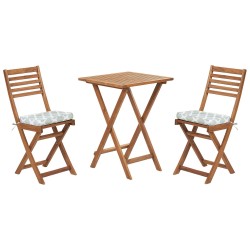 Zestaw mebli balkonowych z poduszkami Składane FIJI Drewno Miętowy