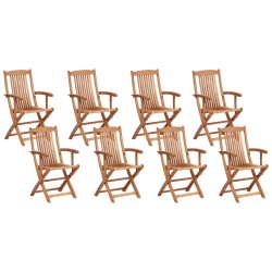 Zestaw ogrodowy dla 8 osób MAUI II Drewno akacjowe Jasnobrązowy