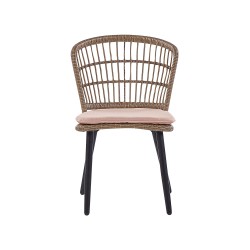 Zestaw ogrodowy dla 6 osób ALIANO z poduszkami Technorattan Pastelowy róż