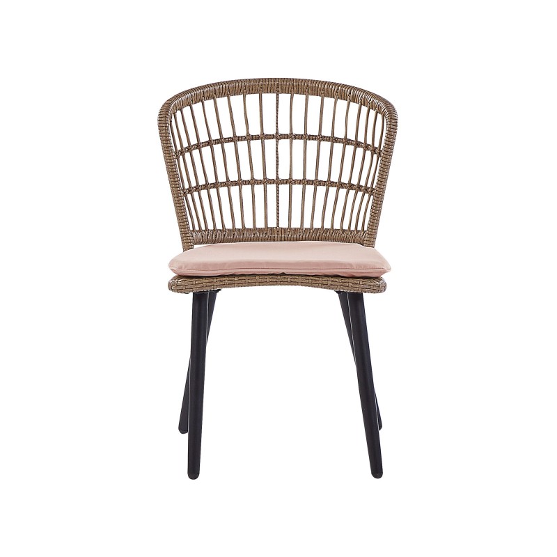 Zestaw ogrodowy dla 6 osób ALIANO z poduszkami Technorattan Pastelowy róż