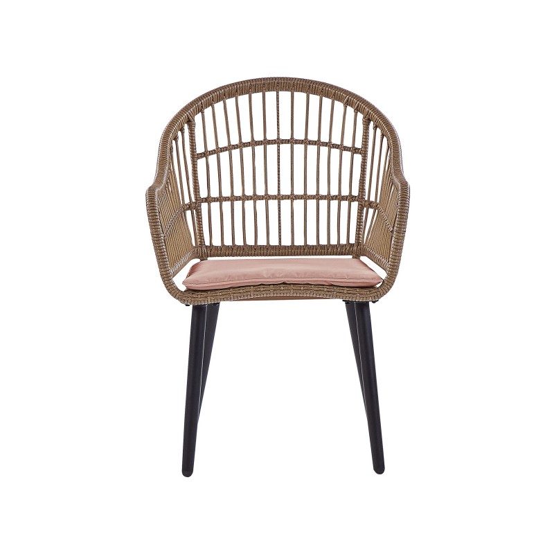 Zestaw ogrodowy dla 6 osób ALIANO z poduszkami Technorattan Pastelowy róż