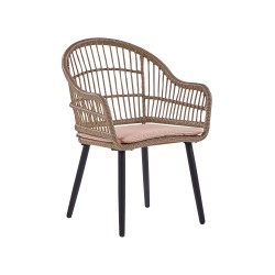 Zestaw ogrodowy dla 6 osób ALIANO z poduszkami Technorattan Pastelowy róż