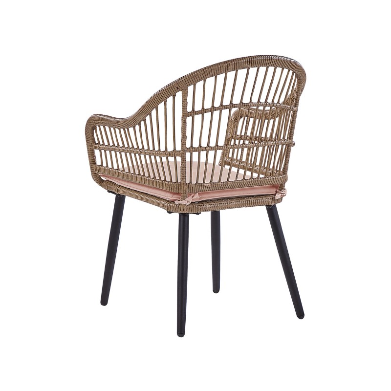 Zestaw ogrodowy dla 6 osób ALIANO z poduszkami Technorattan Pastelowy róż