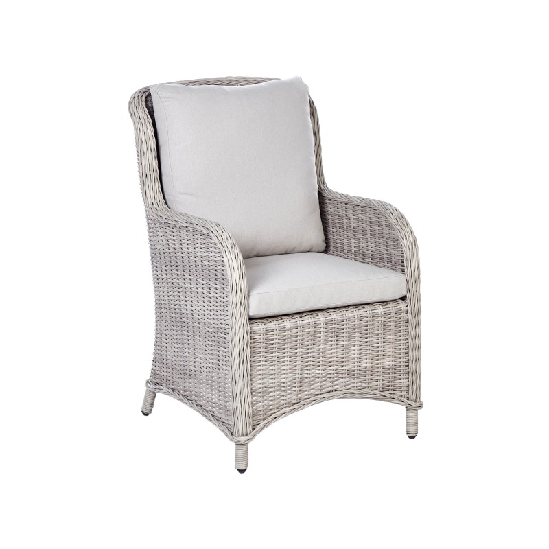 Zestaw ogrodowy dla 6 osób CASCAIS z poduszkami Technorattan Beżowy