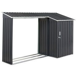 Domek narzędziowy AOSTA Metal 270 cm 105 cm Czarny