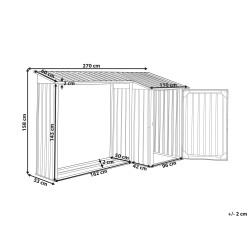 Domek narzędziowy AOSTA Metal 270 cm 105 cm Czarny