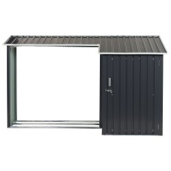 Domek narzędziowy AOSTA Metal 270 cm 105 cm Czarny