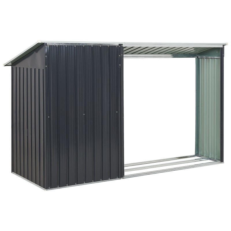 Domek narzędziowy AOSTA Metal 270 cm 105 cm Czarny