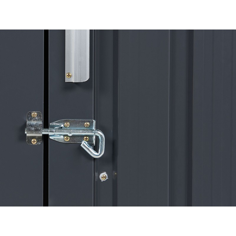 Domek narzędziowy AOSTA Metal 270 cm 105 cm Czarny