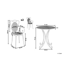 Zestaw mebli balkonowych Składane CILENTO Metal Szary