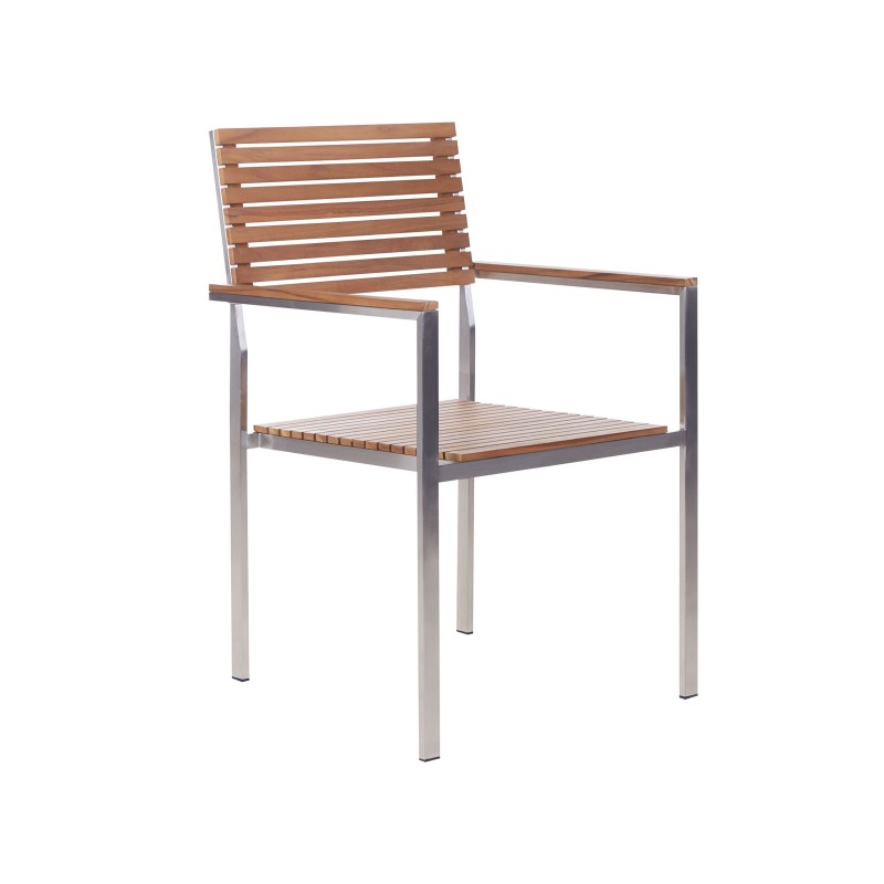 Zestaw ogrodowy dla 6 osób VIAREGGIO Drewno tekowe (certyfikat FSC®) Brązowy