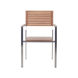 Zestaw ogrodowy dla 6 osób VIAREGGIO Drewno tekowe (certyfikat FSC®) Brązowy