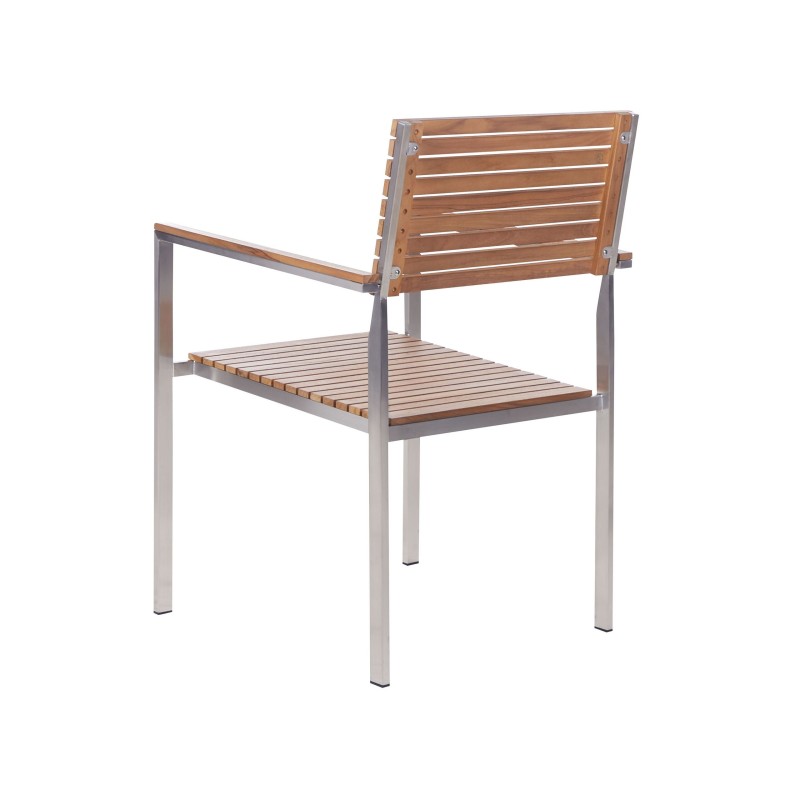 Zestaw ogrodowy dla 6 osób VIAREGGIO Drewno tekowe (certyfikat FSC®) Brązowy